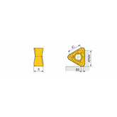 TNMX 22 PNTN  Triangular double-sided inserts with strong 6 cutting edges for 90° shouldering of heavy & general machining - Big-tools Industrial Supply Tools for Metal Cutting